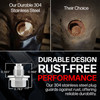 The Votex 304 Stainless Steel plug guards against rust, offering reliable durability.