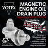 The Votex Magnetic Engine Oil Drain Plug is crafted in Wisconsin from top quality stainless steel to ensure lasting engine protection.   Made in America!