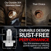 The Votex 304 Stainless Steel plug guards against rust, offering reliable durability.