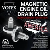 The Votex Magnetic Engine Oil Drain Plug is crafted in Wisconsin from top quality stainless steel to ensure lasting engine protection.   Made in America!