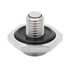 M12 x 1.75 MM Extended Threading Compact Quick Oil Drain Valve Plug - MADE IN USA - Stainless Steel - MESS FREE and TOOL FREE - SMQDP074