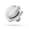 M12 x 1.75 MM Extended Threading Compact Quick Oil Drain Valve Plug - MADE IN USA - Stainless Steel - MESS FREE and TOOL FREE - SMQDP074