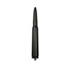 A black 50 caliber bullet antenna for a Mini Cooper, 2003, 2004, 2005, 2006, 2007, 2008, 2009, 2010, 2011, 2012, 2013, 2014, 2015, 2016, 2017, 2018, 2019, 2020, 2021, 2022, 2023