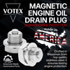 The Votex Magnetic Engine Oil Drain Plug is crafted in Wisconsin from top quality stainless steel to ensure lasting engine protection.  Made in America!