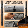 Easy, tool-free installation in minutes.
