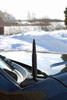 Black 50 caliber bullet antenna for a Ford E-250, years 1992, 1993, 1994, 1995, 1996, 1997, 1998, 1999, 2000, 2001, 2002, 2003, 2004, 2005, 2006, 2007, 2008, 2009, 2010, 2011, 2012, 2013, 2014, 2015