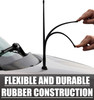 Flexible and durable rubber construction.