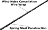 Mazda 626 21 Inch Black Short Antenna (1993-1999) - Spiral Wind Noise Cancellation - Spring Steel Construction