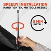 Speedy 5 minute install. Hand tighten, no tools needed.