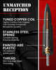 Features a tuned copper coil to ensure enhanced reception quality, a stainless steel spring to ensure stability, UV resistant grade paint, and 304 stainless steel threading.