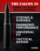 The Falcon 20 20mm flat black bullet antenna. Strong and durable, engineered performance, universal fit, and tactical design.