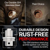 Rust-free performance! Our 304 stainless steel plug guards against rust, offering reliable durability.
