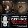 Rust-free performance! Our 304 stainless steel plug guards against rust, offering reliable durability.