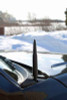 A black 50 caliber bullet antenna for a Hyundai Elantra, 1996, 1997, 1998, 1999, 2000, 2001, 2002, 2003, 2004, 2005, 2006, 2007, 2008, 2009, 2010, 2011, 2012