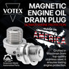 The Votex Magnetic Engine Oil Drain Plug is crafted in Wisconsin from top quality stainless steel to ensure lasting engine protection.   Made in America!