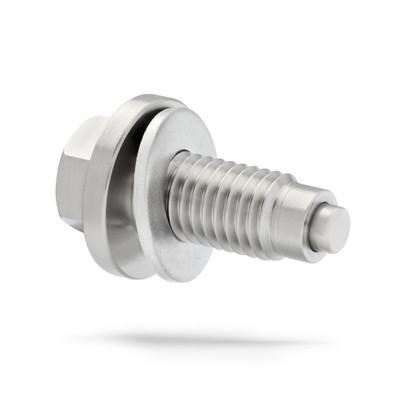 Lincoln MKS Magnetic Oil Drain Plug (2009-2016) - 3.7 Liter - 6 Cylinder - Made In USA - Stainless Steel