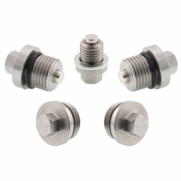 Polaris General XP 4 1000 Premium Magnetic Oil Drain Plug Kit (2023-2026) - Engine, Transmission, Differential - Made In USA