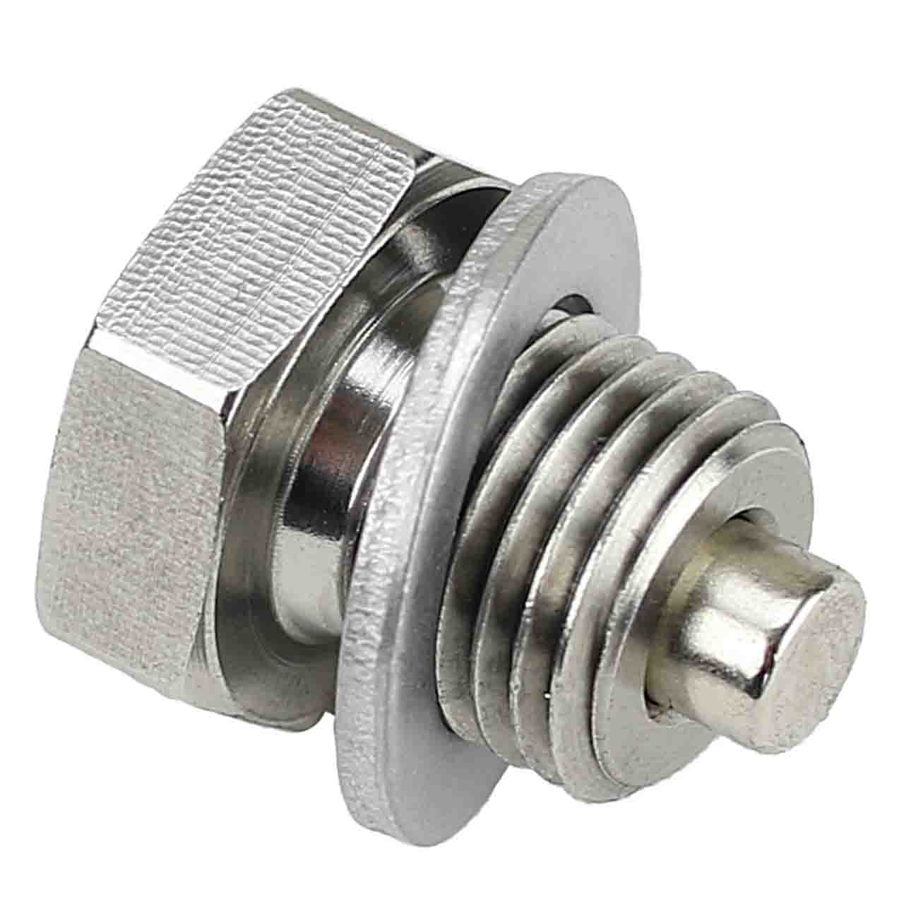 M14 x 1.5 x 12MM Stainless Steel ENGINE Magnetic Oil Drain Plug with Neodymium Magnet - Made In USA - Part Number DP003