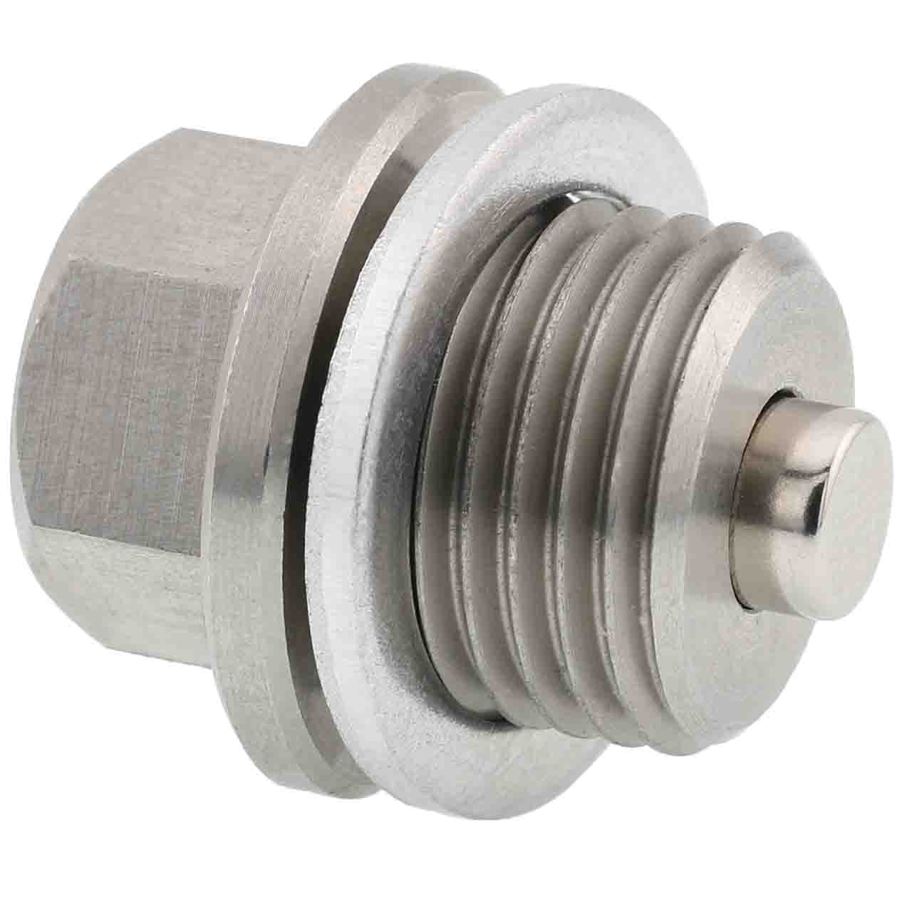 M16 x 1.5 x 13.5MM - ENGINE Magnetic Oil Drain Plug - Stainless Steel - Made In USA - Part Number DP009