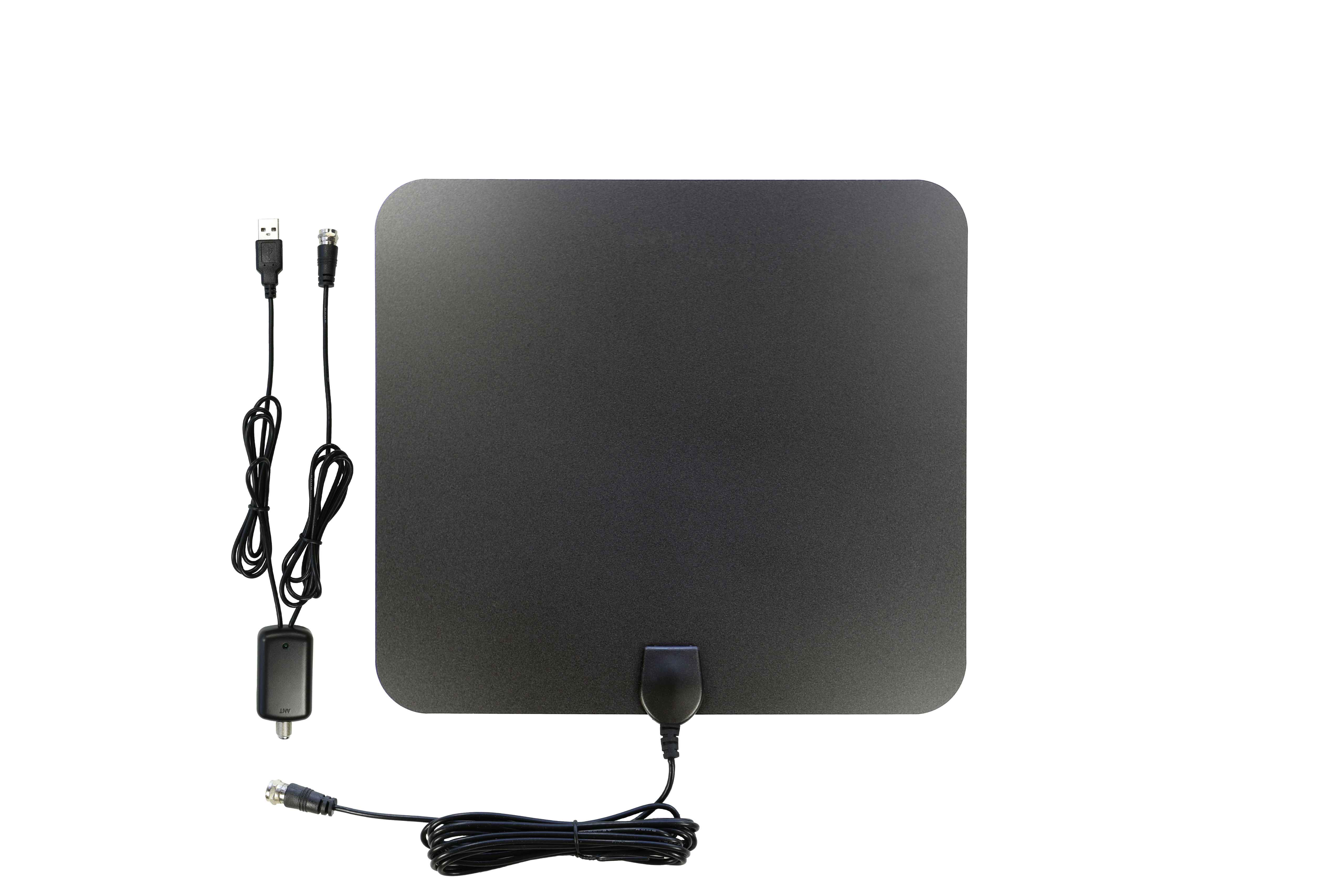 70+ Mile Range - Indoor VHF - UHF HD Digital TV Antenna with +25 dB Amplified Booster - 4K - 1080P Capable - 13 Foot Premium Coax Cable