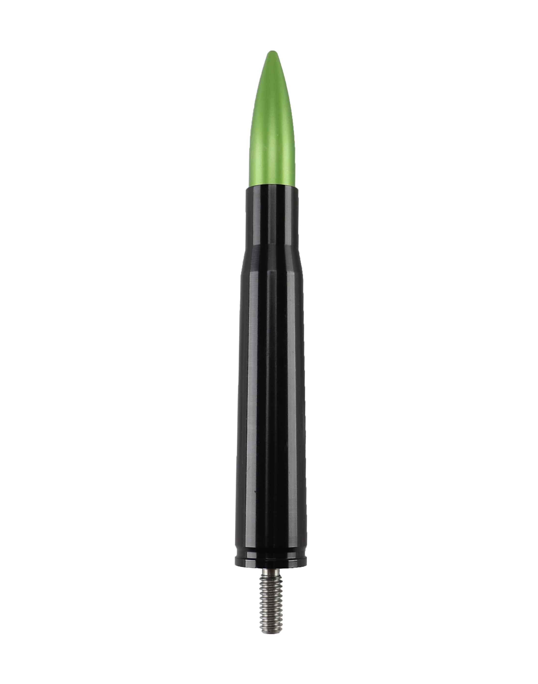 Votex - Made in USA - GREEN 50 Caliber Bullet Aluminum Antenna - Part Number A435-GREEN-GLD