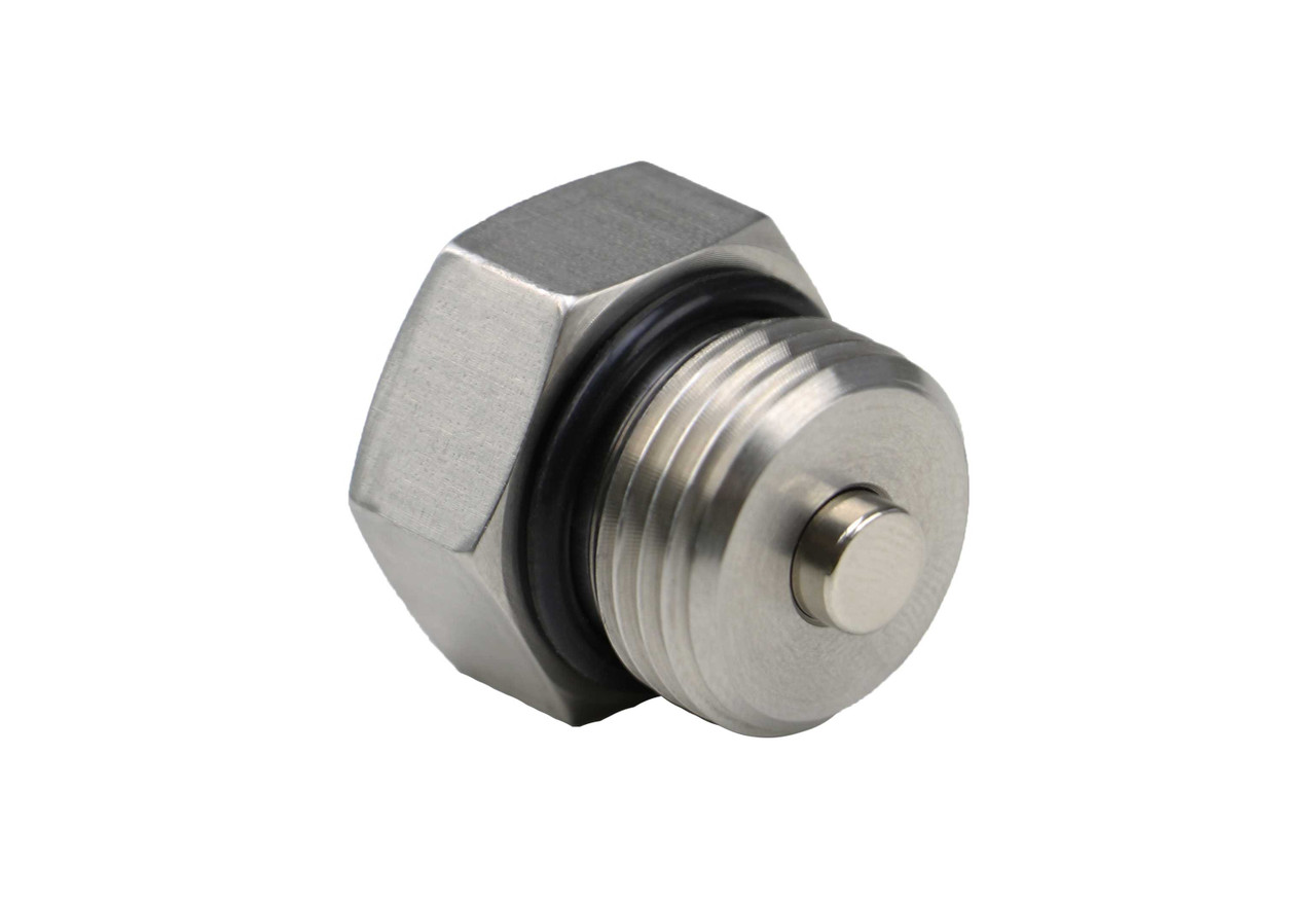 3/4"-18 x 12.9MM - ENGINE Magnetic Oil Drain Plug - Stainless Steel - Made In USA - Part Number DP044-1