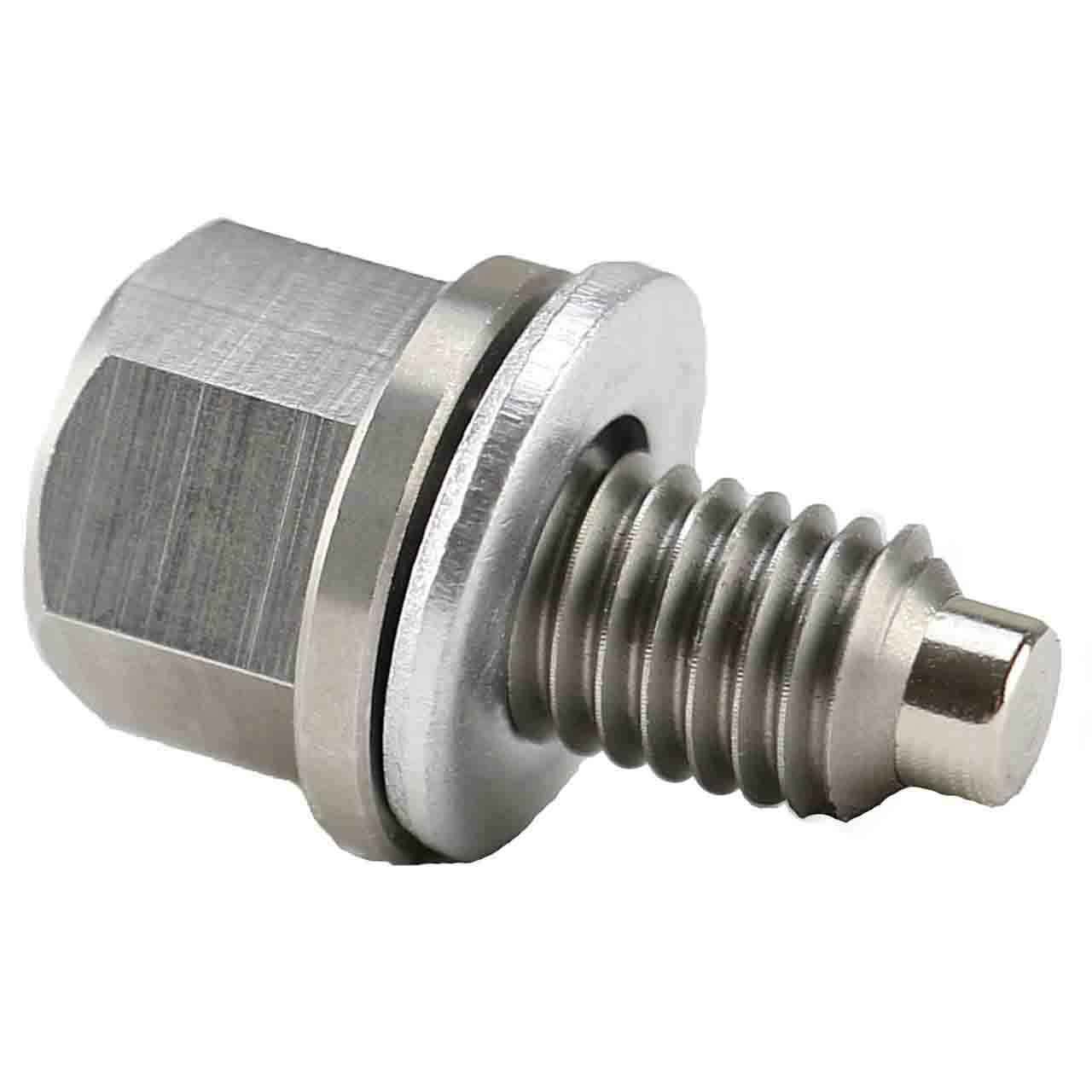 130AA0816 for Kawasaki - Stainless Steel Magnetic Oil Drain Plug with Neodymium Magnet - Made In USA