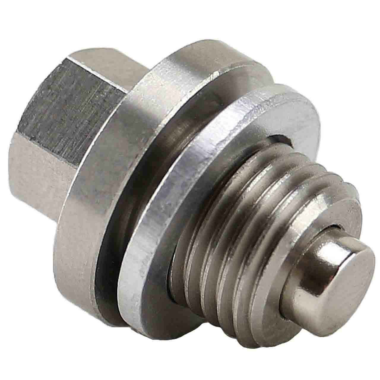 2402-043 for Arctic Cat - Stainless Steel Magnetic Oil Drain Plug with Neodymium Magnet - Made In USA