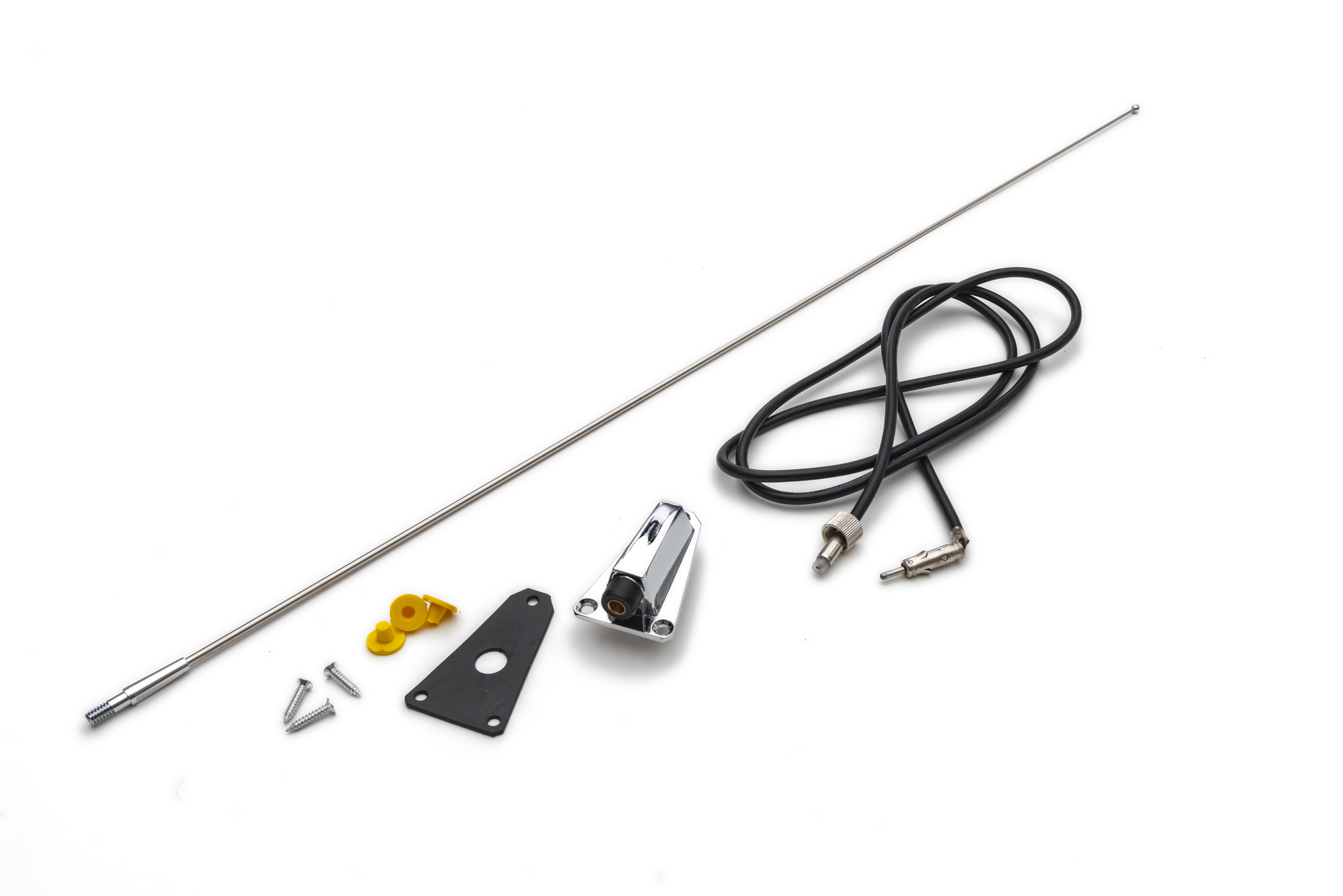 Chrome Replacement Antenna Base Kit fits Jeep Wrangler (1985-1996) - Jeep CJ7 (1976-1995)