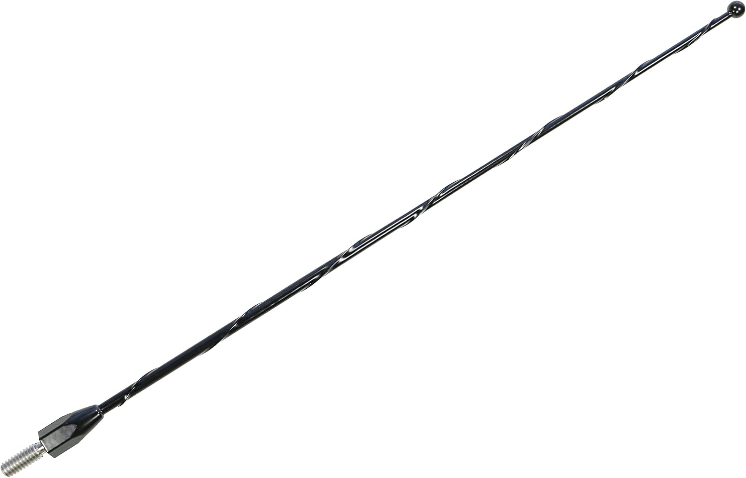 Toyota Tundra 12 Inch Black Short Antenna (2000-2020) - Spiral Wind Noise Cancellation - Spring Steel Construction