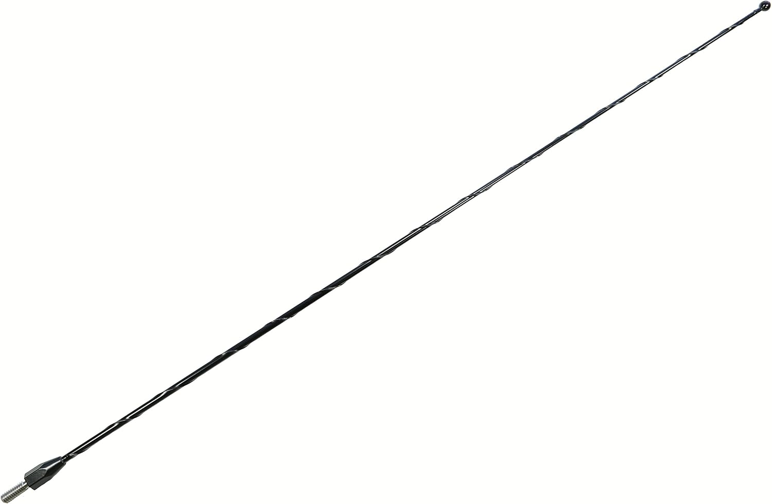 Nissan Maxima 21 Inch Black Short Antenna (1997-1999) - Spiral Wind Noise Cancellation - Spring Steel Construction
