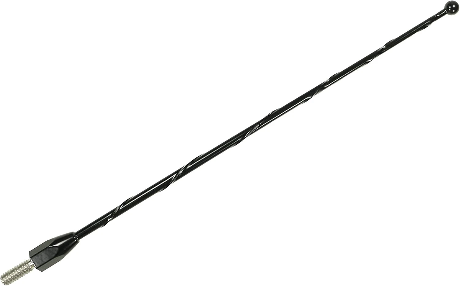 Dodge Ram 2500 9 Inch Black Short Antenna (1999-2009) - Spiral Wind Noise Cancellation - Spring Steel Construction