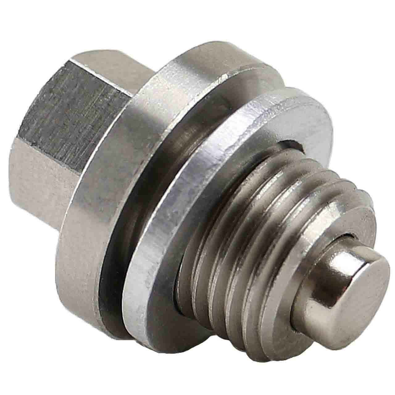 01500-1216B for Suzuki Motorcycle  - Stainless Steel Magnetic Oil Drain Plug with Neodymium Magnet - Made In USA