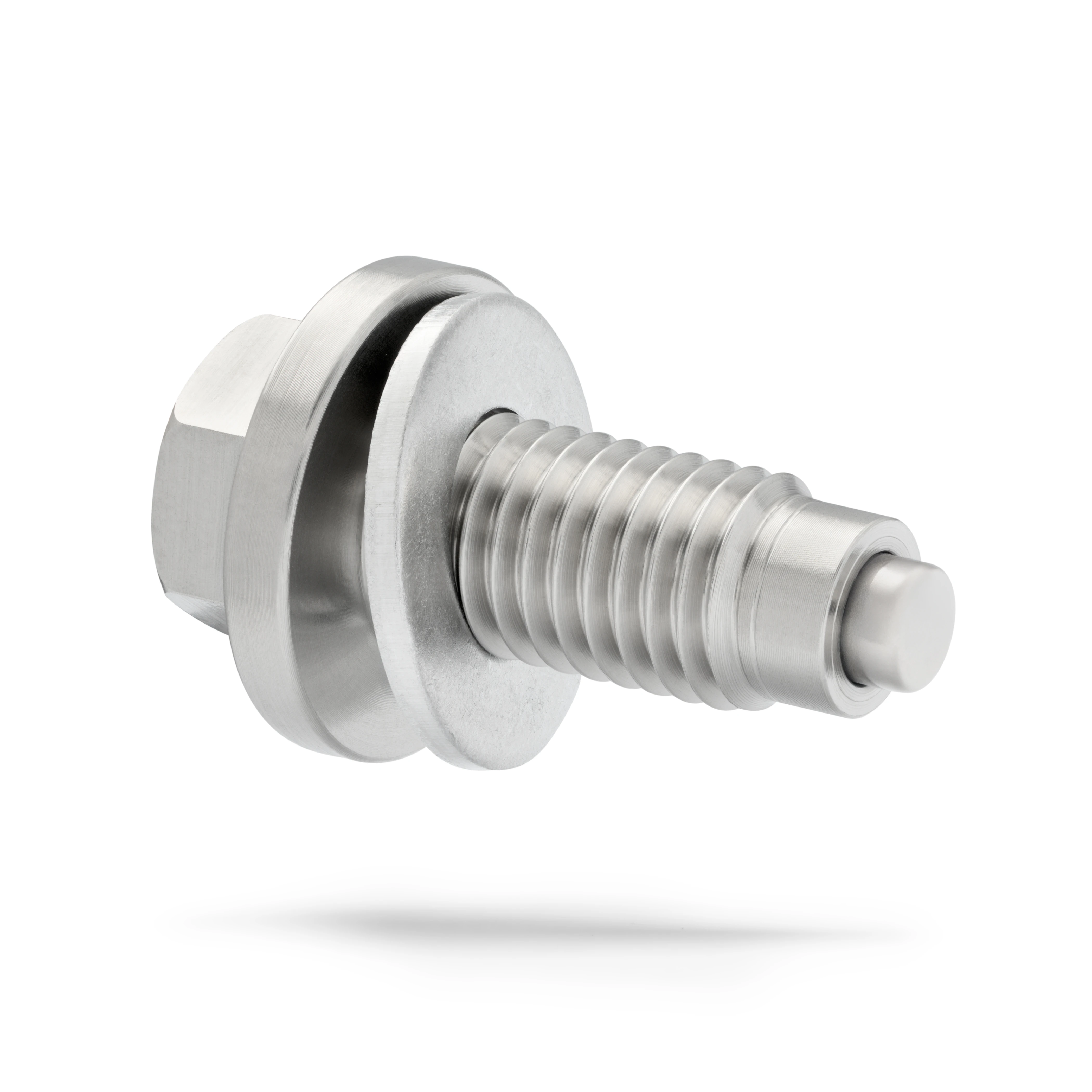 Chevrolet Silverado 2500 Magnetic Oil Drain Plug - 2020-2026 - 6.6 Liter GAS - 8 Cylinder - Made In USA - Stainless Steel - Part Number 55577568