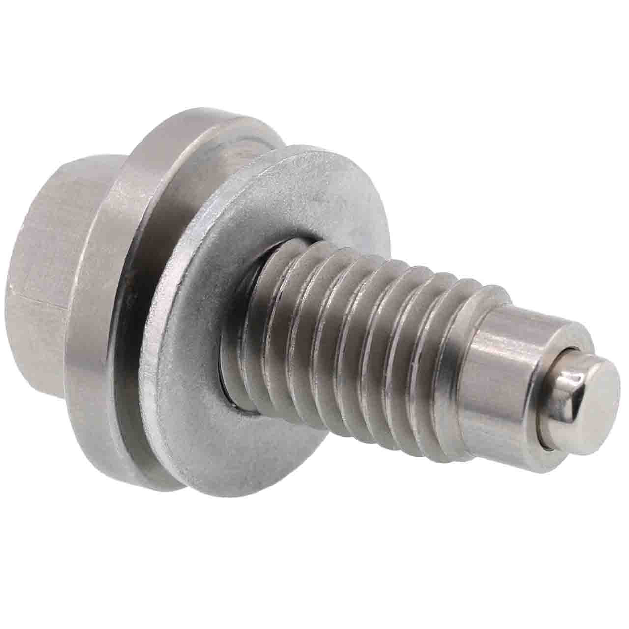 GMC Sierra 2500 Magnetic Oil Drain Plug - 2020-2024 - 6.6 Liter Gas - 8 Cylinder - Made In USA - Stainless Steel - Part Number 55577568