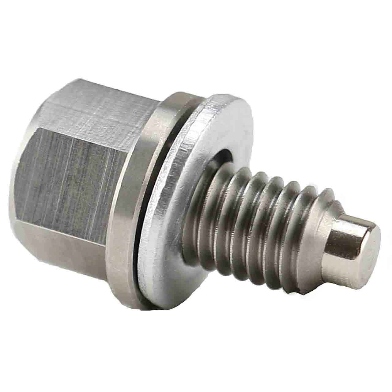 3020-472 for Arctic Cat - Stainless Steel Magnetic Oil Drain Plug with Neodymium Magnet - Made In USA