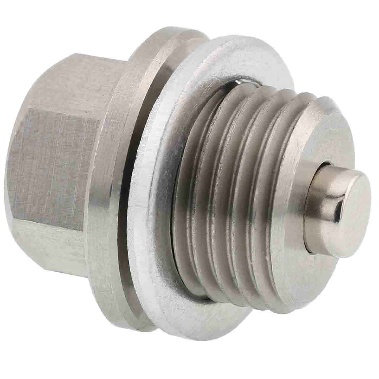 C 23435 for Jaguar - Stainless Steel Magnetic Oil Drain Plug with Neodymium Magnet - Made In USA