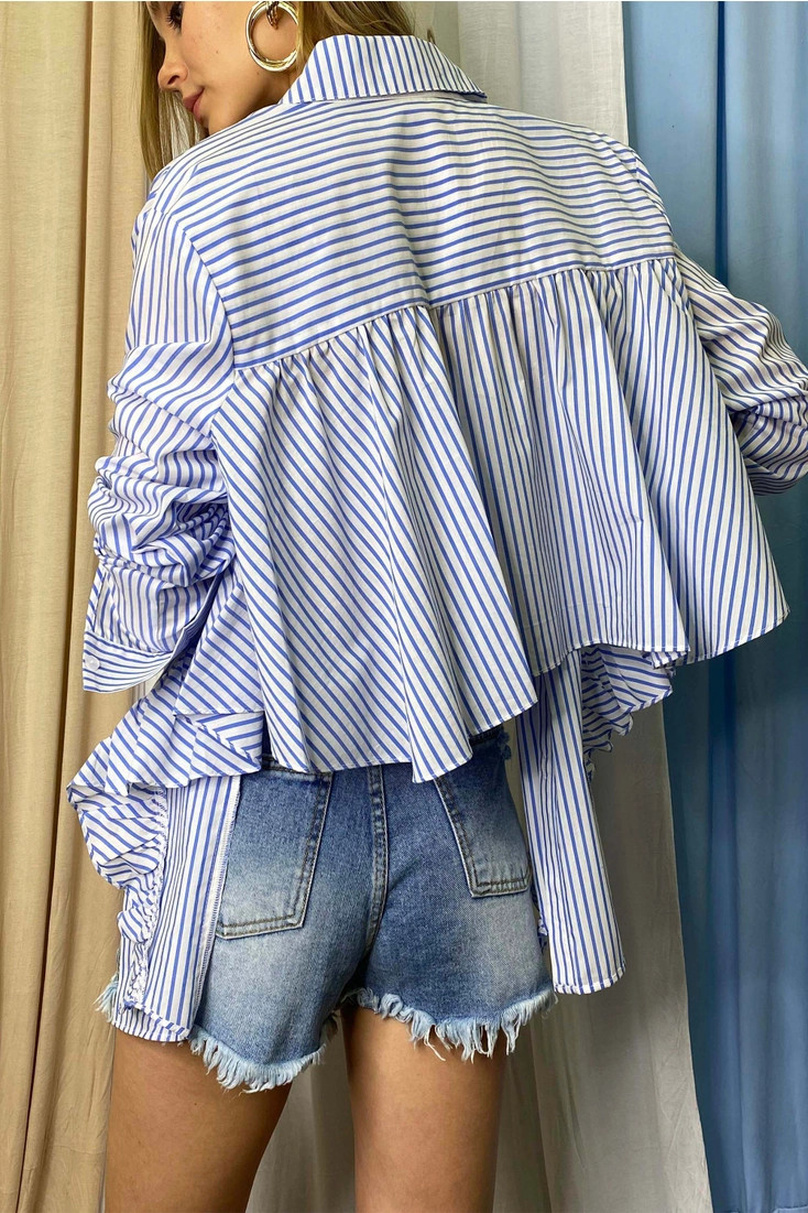 side ruffle top
