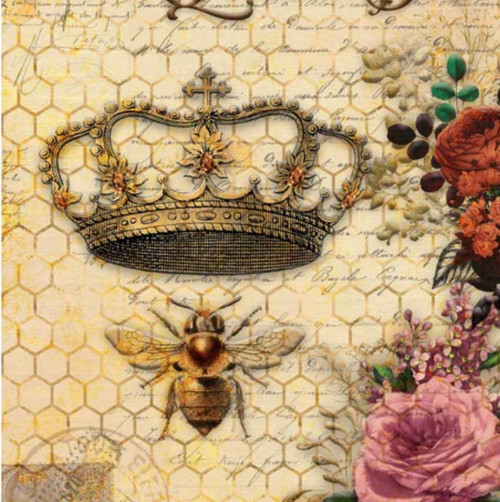 Queen Bee and Roses Rice Paper
