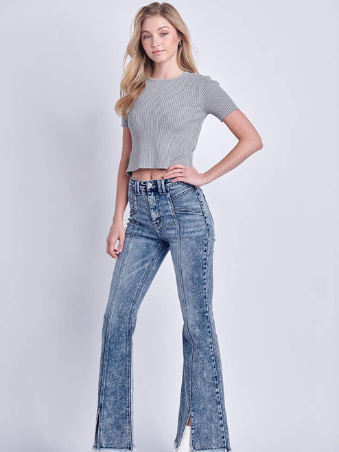 High Rise Super Stretch Flare Jeans