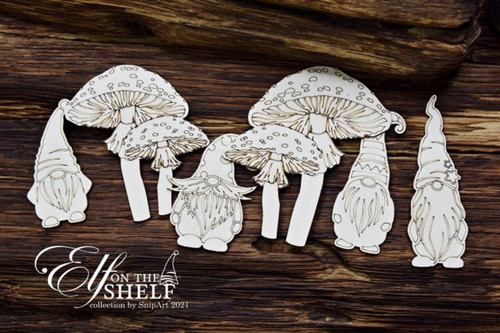 Snip Art Elf Collection-Elves and Mushrooms