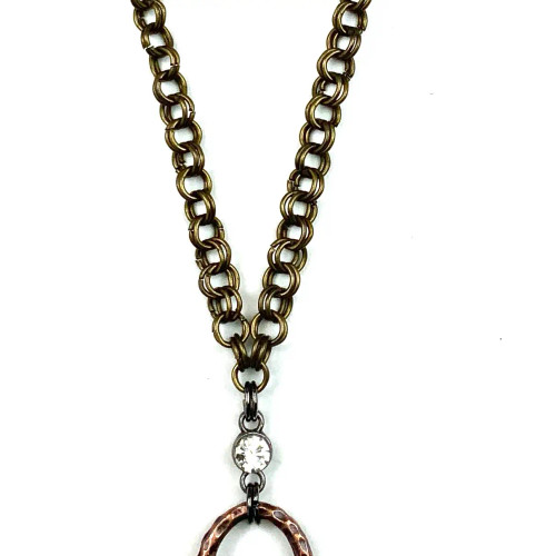 Simple  Chain with Coin & Bling Simple  Chain with Coin & Bling