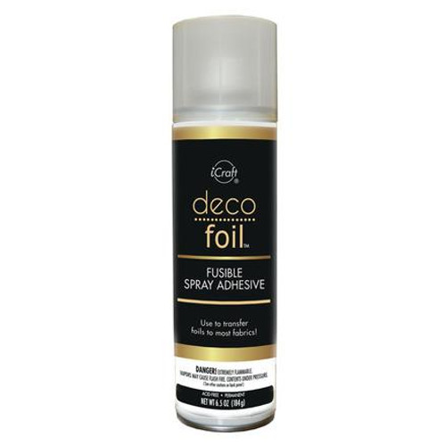 Deco Foil™ Fusible Spray Adhesive is a permanent adhesive intended to make foiling on fabric even easier. Simply pick your favorite stencil, spray on fabric, and iron your favorite color foil to create beautiful designs! 6.5 oz