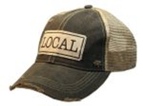 "local" distressed cap