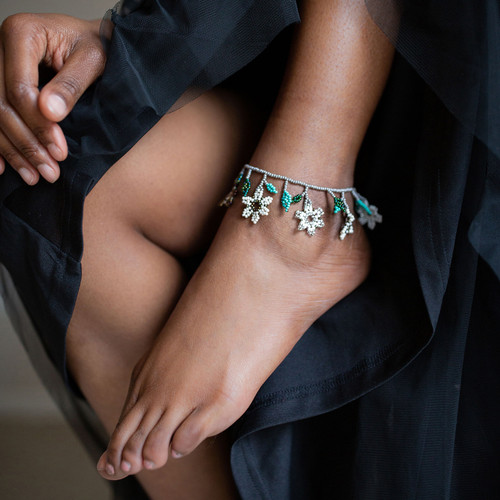 Beaded Leaf Anklet Beaded Leaf Anklet