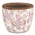 Flower Pot- Cream and Maroon