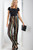 Elastic waist Striped Velvet striped Wide Leg Pant