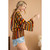 Smocked Waist Long Sleeve Kimono Top