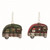 Glass Plaid Camper Ornament