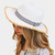 Frayed Trim Straw Hat